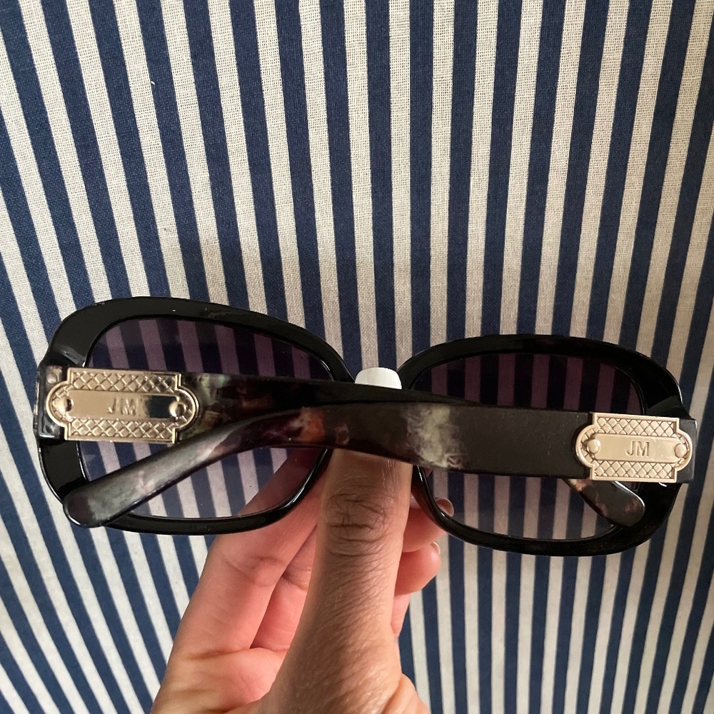Dark Brown/Multi Colored Print Sunglasses - image 1